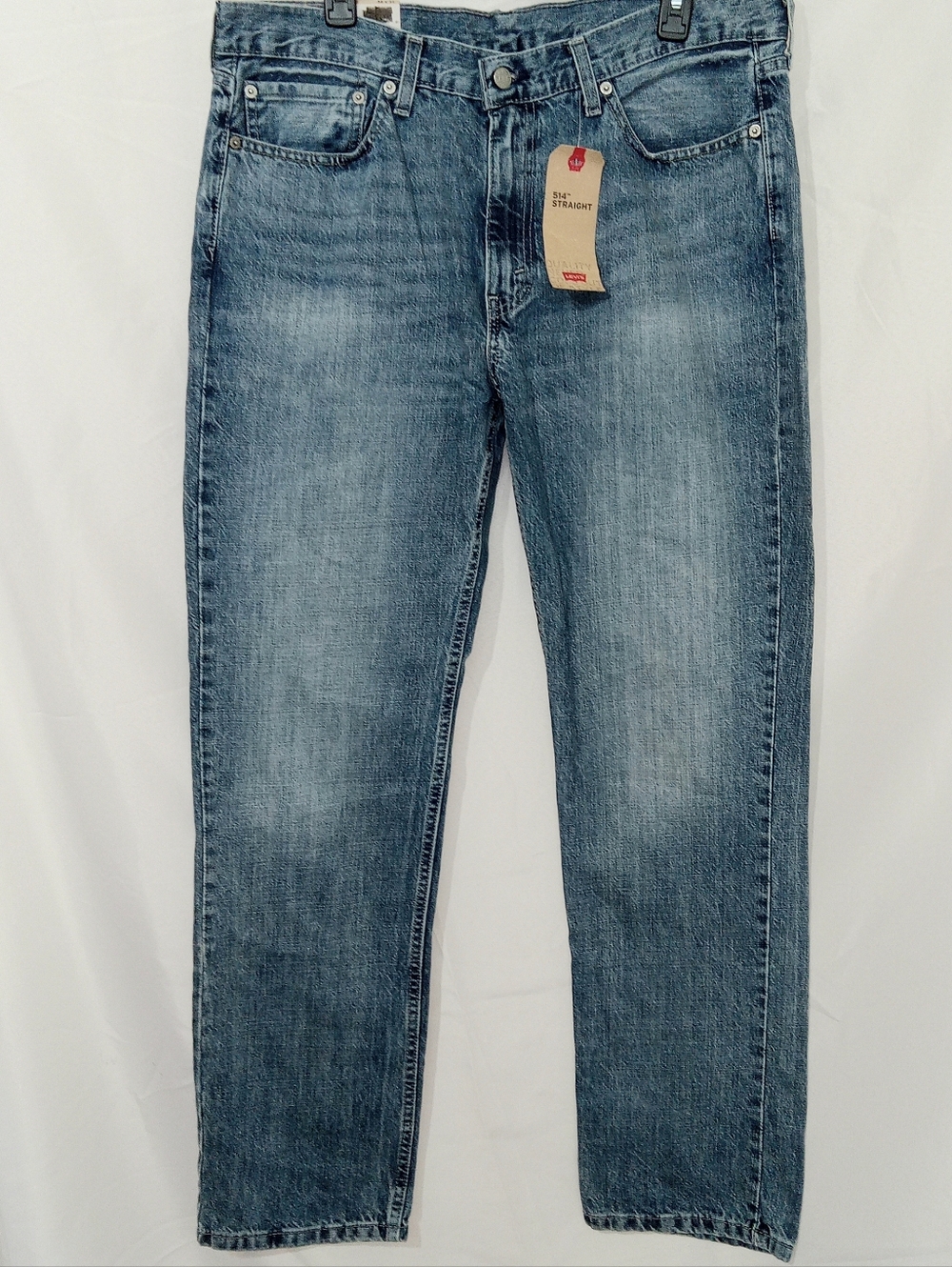 Levi’s 514 Straight Fit Jeans Men 36x32 Medium Wash Denim New With Tags Classic